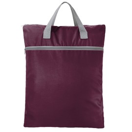 BeeGreen Burgundy Travel Laundry Bag with Handles & Zipper Pockets Dirty Clothes Hanging Laundry Hamper Heavy Duty Collapsible for College Dorm Gym Beach Pool Swimsuit