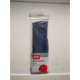 TYR NWT - Navy Blue Latex Swim Cap by TYR, ages 16+, No Roll Edge, Adult Size "A"