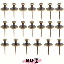 Dubxon Double Head Large Push Pins Metal Wall Pins, Push Pins, Set of 20, Small and Lightweight, Suitable for Various Wall Decor (Retro Color)