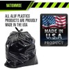 Aluf Plastics 33 Gallon 1.7 MIL Black Heavy Duty Garbage