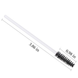 Paquete de 300 cepillos desechables para pestañas postizas para extensiones de brochas de maquillaje, aplicadores, kit de herramientas, Blanco/Negro