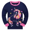 Codkkre Girls' Unicorn Children's Pyjamas Cotton Long Sleeve Winter Pyjamas