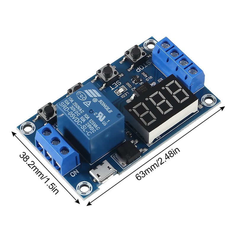 DIANN 2pcs DC 6V-30V Timer Relay Module Trigger Cycle Delay