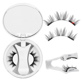 QUEWEL Magnetic Lashes Natural Look, 1 Pair Reusable Magnetic Eyelashes with Applicator, No Glue Needed Manga Eyelash Magnetices Lashes Kit Easy to Apply and Remove(NZCX-I)