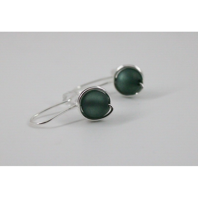 Ohrringe BELLA Polaris versilbert (Petrol)