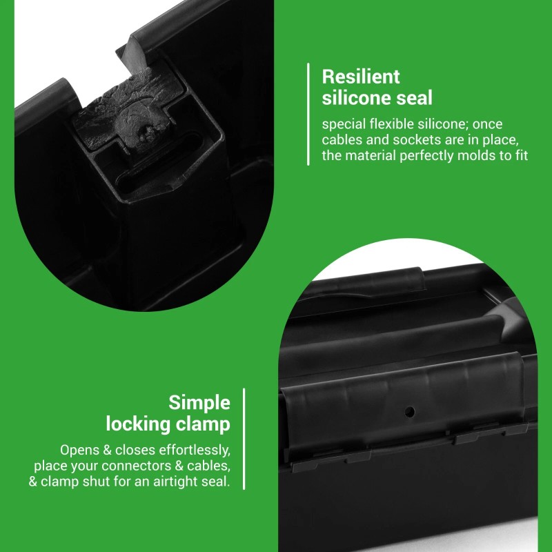 SOCKiTBOX Original Weatherproof Connection Box - Electrical Power Cord Enclosure