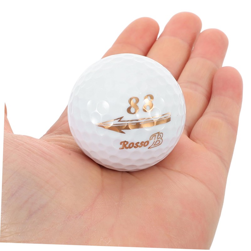 Kisangel 6pcs Golf Training Balls Durable White Rubber Practice Balls