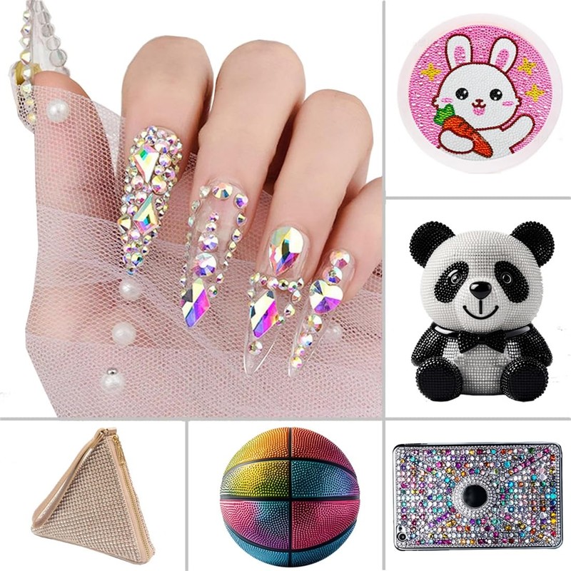 Hotfix Rhinestones Flatback Glass Rhinestone 3000PCS SS10 2.7-2.9MM Round Gems