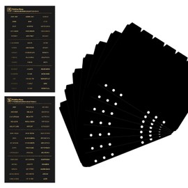 BRIIKPP A5 Divider Card, 7 Slots, 6 Holes, Labeled PP File, Index Sheet, Divider A5, Waterproof, Durable, Notebook, Approx. 8.3 x 5.6 inches (210 x 142 mm), For Journals