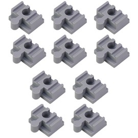 GXGM 10-Piece Set Track Connectors for Brio Duplo System Connectors, 4 x 3.2 x 1.9 cm Compatible Adapter Track Connector, Universally Combines Both Systems Together, Rail Connector (Grey, A)