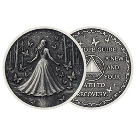 Original Starlight Recovery Sobriety Coin - Year AA Coin - Sobriety Gifts for Women and Men - Sober Gifts Alcoholics Anonymous Medallion（1 Year)