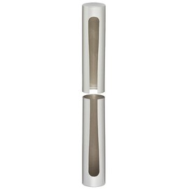 cyclingcolors 2 x Decorative Sleeve Door Hinge Covers Door Hinge Round Window Door Hinge Cap Protection Furniture Cover Caps 17 mm Painted Stainless Steel Look Length 142 mm Plastic