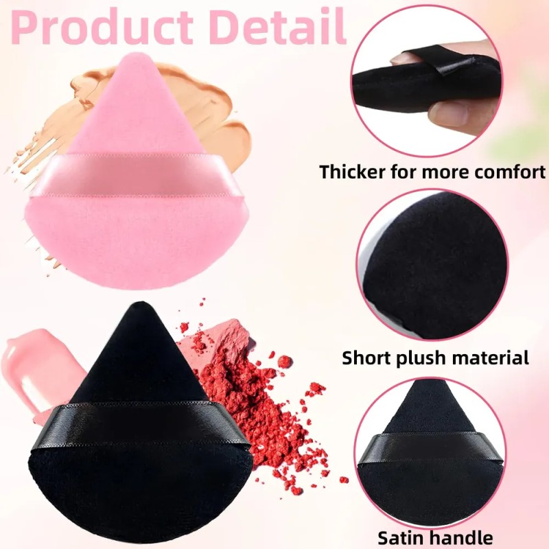Maquillaje En Polvo Puff Tkyzms Con Forma De Triángulo, Jueg