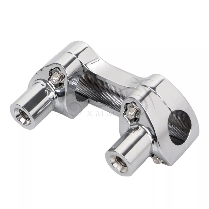 Unbranded Chrome 2" Risers 1" Handlebar Clamp For Harley Softail