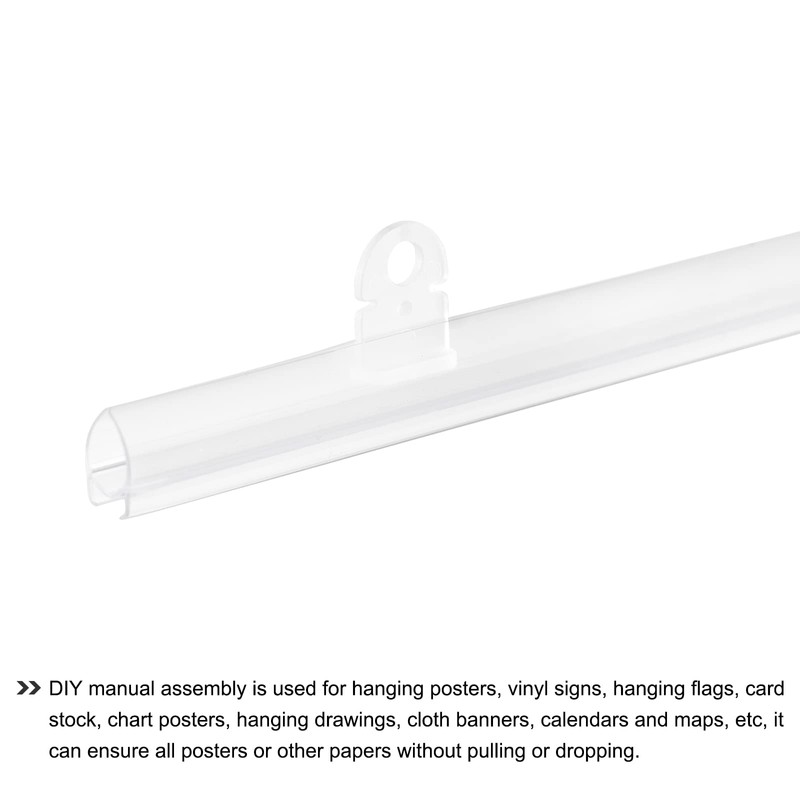 MECCANIXITY PVC Poster Hanger Rail Poster Strip Bar 25cm/10inch Clear