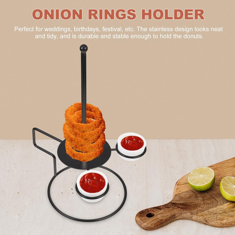 SHERCHPRY Onion Rings Stand Onion Ring Holder Donut Stands Tower