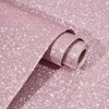 WESTICK Dreamy Pink Glitter Wallpaper for Girls Bedroom Thick Pink