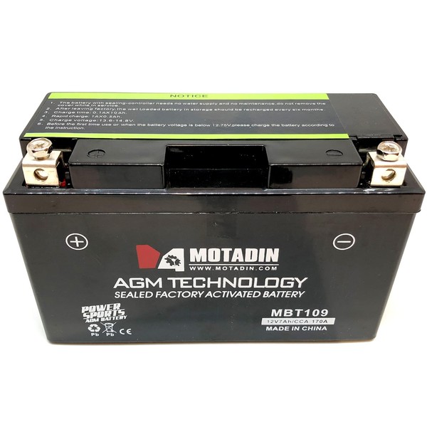 Motadin AGM Battery For Can-Am DS 450 EFI 2009-2015 / XXC XMX STD