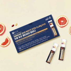 Chong Kun Dang Immune Duo Multivita Calmadi Liquid Calcium Magnesium All-in-One Nutrient 7 Bottles, 4 Boxes / 종근당 이뮨듀오 멀티비타 칼마디 액상 칼슘 마그네슘 종합 올인원 영양제  7병입  4박스