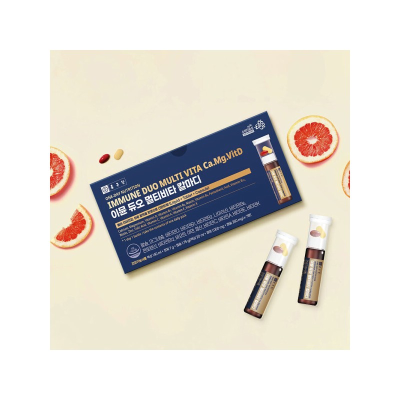 Chong Kun Dang Immune Duo Multivita Calmadi Liquid Calcium Magnesium