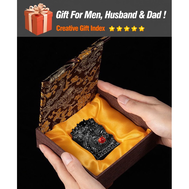 Cool Lighters, Windproof Carving Dragon Antique Lighter, Reusable Kerosene Grinding