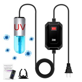 TAISHAN 3W Mini Aquarium Algae Removal Light With Timer, Waterproof Green Clear Light for Fish Tank, Pond, Swimming Pool