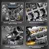 Reobrix V6 Mechanical Engine Model Building Kit for Adults, 1268