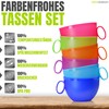 idea-station Neo Plastic Coffee Cups with Lid, 6 x 500