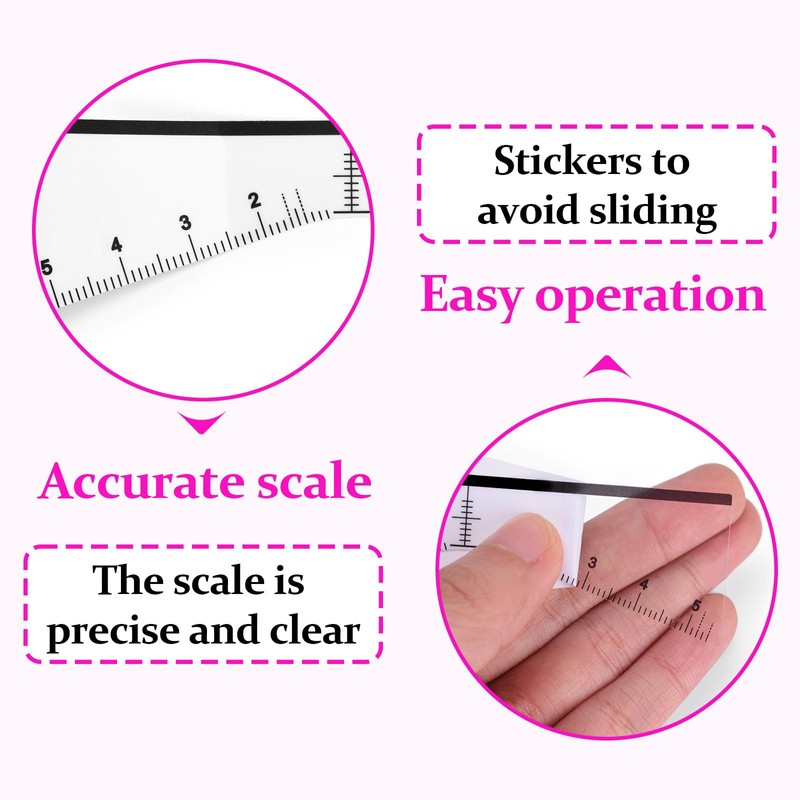 BAMTTOO Eyebrow Ruler Sticker 25 Pieces Eyebrow Mapping Shaping Sticker