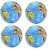 4x Stress Ball GlobeSoft Relief Tension Fun World Gift