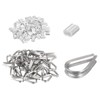 sourcing map Wire Rope Cable Thimble Kit for 2mm Dia
