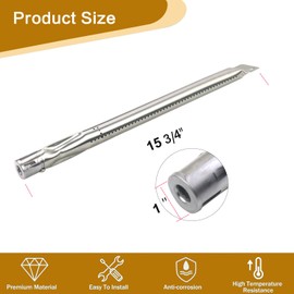 Derurizy RJC32A Grill Burner Replacement for RCS RJC26A RJC26ACK RJC32A RJC32AL RJC32ACK RJC40A RJC40AL RJC40ACK Gas Grill Models, Summerset Sizzler 26" 32" 40" Burner Tube Parts, 4 PCS