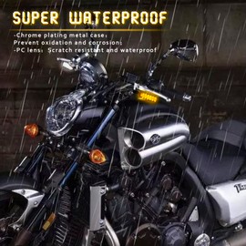 Whaletail Handlebar Blinkers Turn Signals Motorcycle Front Running Light Blinkers Front Marker Light Universal Compatible with Yamaha V-Star Road Star Honda Shadow Kawasaki Vulcan