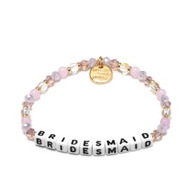 Little Words Project Bridesmaid Bracelet, The Original Word Bracelet, Made with Colorful Beads and Plated Brass Hardware, Handcrafted Design & Positive Message, Size XS