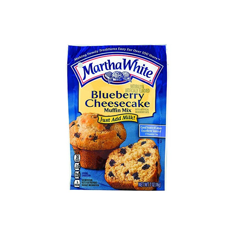 Martha White Blueberry Cheesecake Muffin Mix, 7 Ounce (Pack of