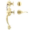 Leydebong Gold Front Door Handle and Deadbolt Set, Classic Front