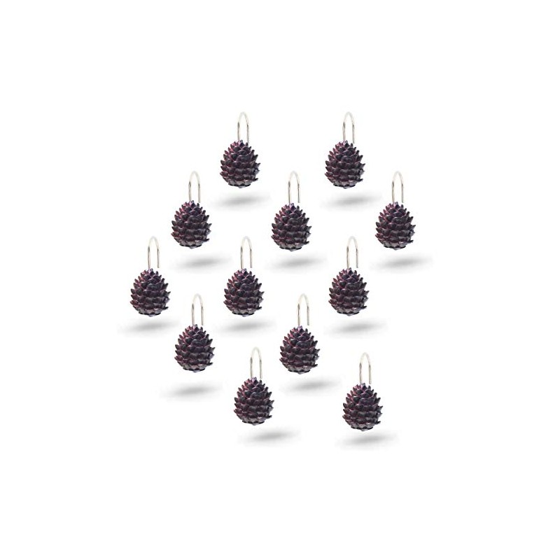 Interior Trends 12 Piece Set of Decorative Shower Curtain Hooks