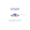 Silvershake Petite Genuine Tanzanite and White Sapphire 925 Sterling Silver