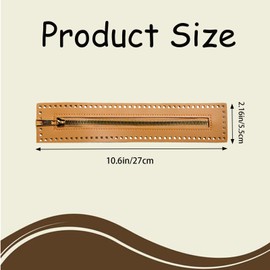 3 Colors PU Leather Zipper Sewing Accessory 27cm Handbag Metal Separating Zippers Frames Bags Accessories for DIY Knitted Crochet Bag Shoulder Bag Wallet Clothing Making Sewing Craft Project