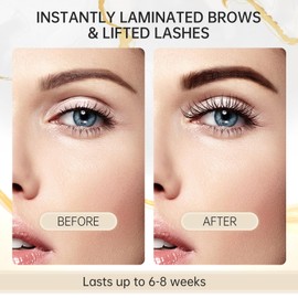 LENAJO 2025 Upgraded Avocado Lash Lift Kit, Brow Lamination Kit, Eyelash & Eyebrow 2-in-1 Perm Set, Professional Semi-Permanent Curling and Styling, Suitable For Beginners, Salon, Home Use