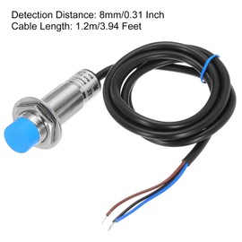 MECCANIXITY M18 Approach Sensor Inductive Proximity Sensor Switch NC Normally Close NPN 8mm Detection Distance, DC 6-36V LJ18A3-8-Z/AX, 3.9ft, 1Pcs