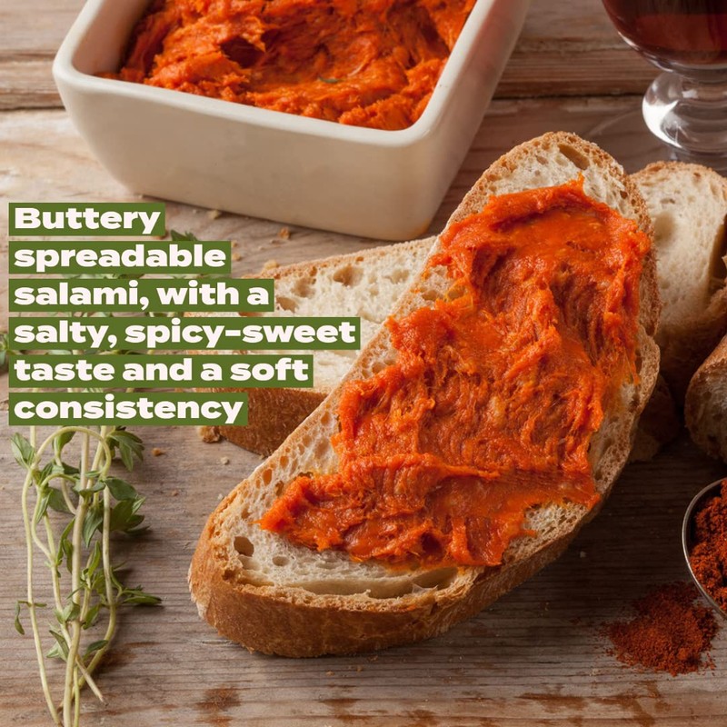 Nduja Spreadable Hot Calabrese Salami - All Natural, No Artificial
