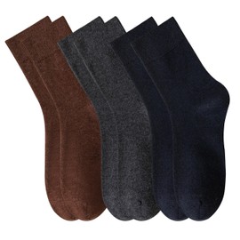 MAGIARTE Womens & Mens Rich Wool Crew Socks Winter Warm Cozy Fuzzy Quarter Socks Christmas Gift Pack for Women and Men 3 Pairs (Color#D01)