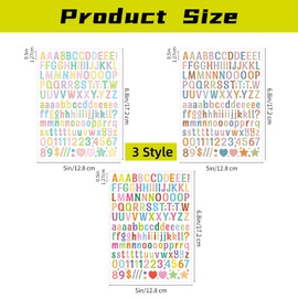 3040Pcs 20 Sheets Small Letter Number Stickers, 1/2inch Colorful Self-Adhesive Vinyl Waterproof Mailbox Number Stickers,Windows, Doors, Signs, Address Numbers, Enterprise (Colorful (3models))