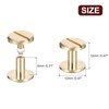 sourcing map 25Pack Brass Chicago Screws, 8x12mm Flat Head Screw