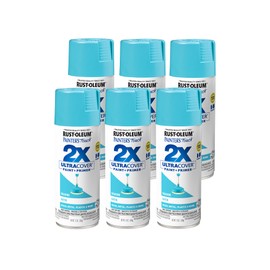 Rust-Oleum 334095-6PK Painter's Touch 2X Ultra Cover Spray Paint, 12 oz, Satin Seaside, 6 Pack