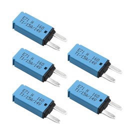 EATAKWARD 5 Pack Circuit Breakers, 15Amp Manual Reset, DC 28V Mini Blade Fuses Breakers for Automotive Marine RV Car Truck Solar Panel