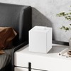 White Tissue Box Cover Square, Leather Tissue Box Holder Decorative,