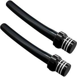 Augeny 2 PCS Breather Hose Gas Fuel Tank Cap, CNC One Way Tank Valve Vent Tube with Aluminum Breather Valve, Universal for ATV Quad CRF YZF RMZ KLX DRZ Pit Dirt Bike Motorcycle (Black)