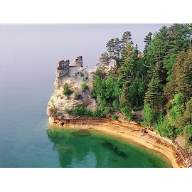 ART.COM Wall Art Prints Pictured Rocks National Seashore on Lake Superior, Miner's Castle, Michigan, USA by Adam Jones, Scenic Decor, 16" x 12"